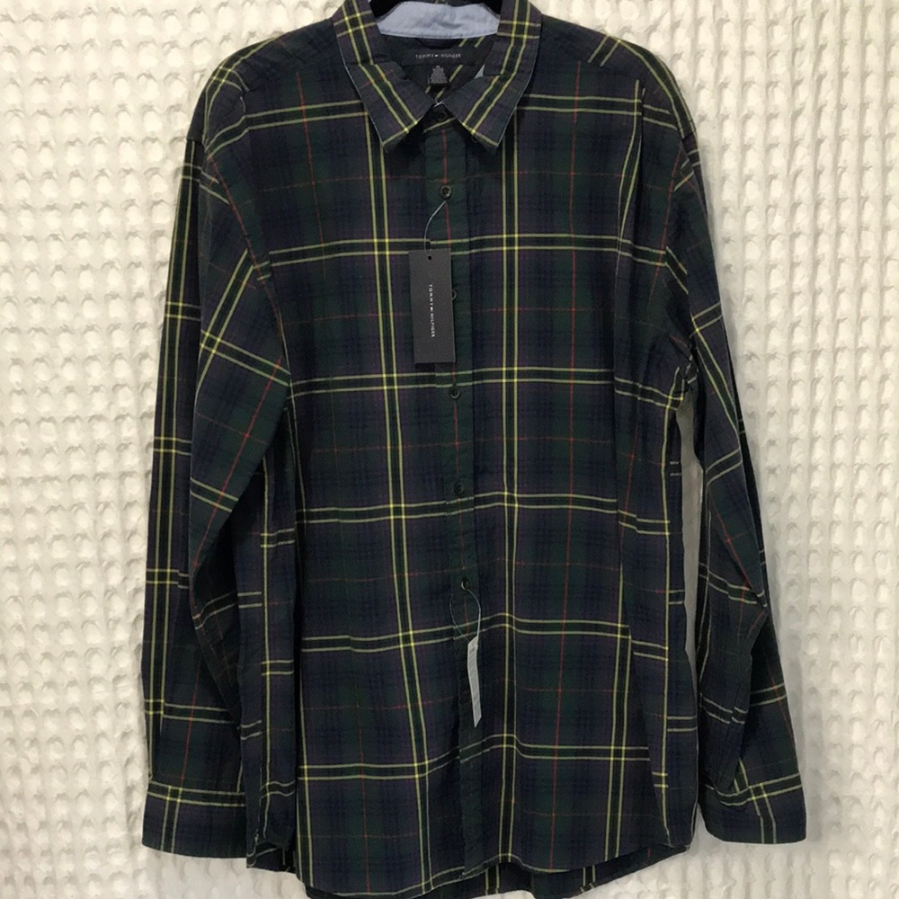 Men’s Tommy Hilfiger Plaid Button Down XL NWT